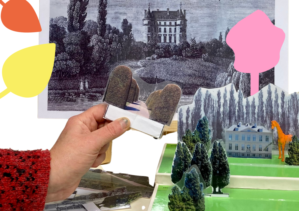 Erfgoedkoffer_fotomontage van elementen van de koffer "Groene ruimte"