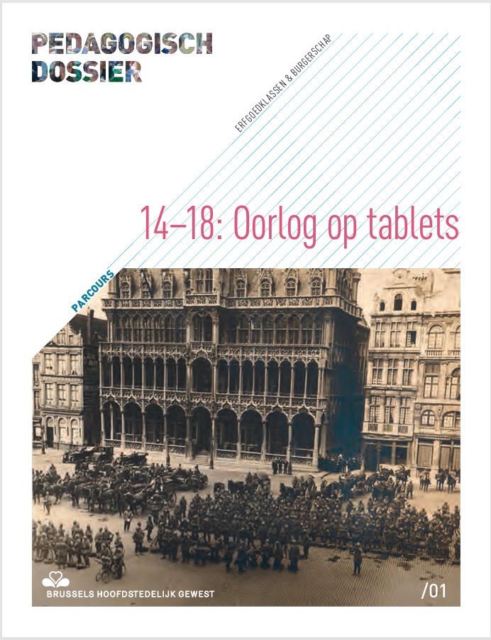 Cover pedagogisch dossier 14-18 oorlog op tablets